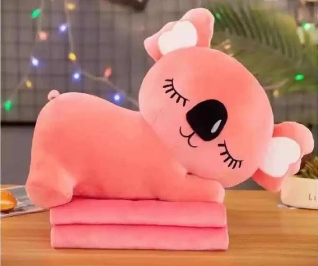 Pink Koala Soft Toy Blanket